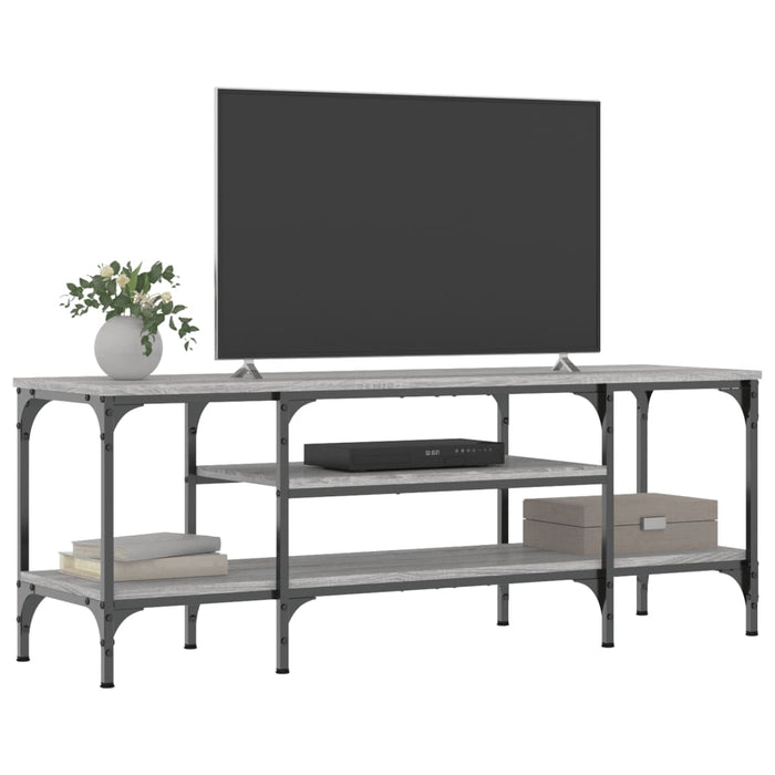 Comodă TV, sonoma gri, 121x35x45 cm, lemn prelucrat & fier - WALTI WALTI