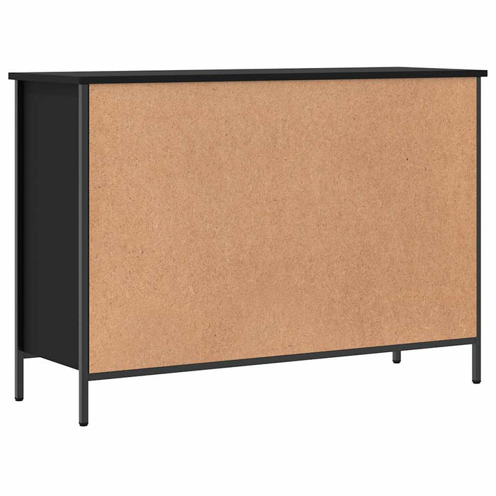 Pantofar, negru, 100x35x70 cm, lemn compozit - WALTI WALTI