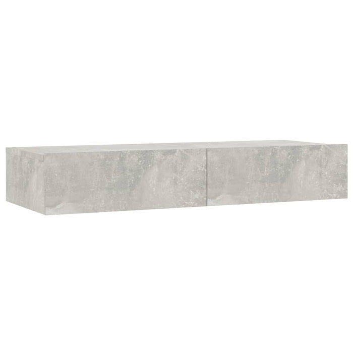 Comodă TV cu lumini LED, gri beton, 90x35x15,5 cm WALTI