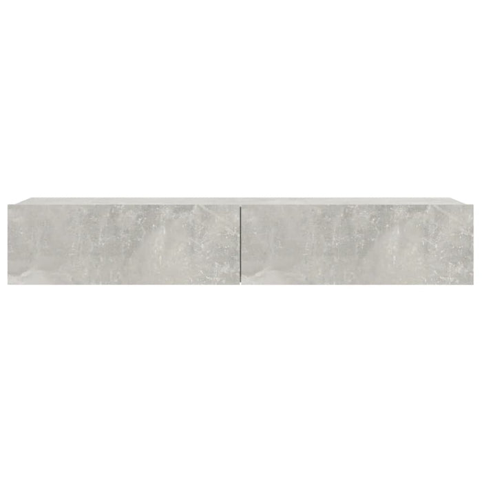 Comodă TV cu lumini LED, gri beton, 90x35x15,5 cm WALTI
