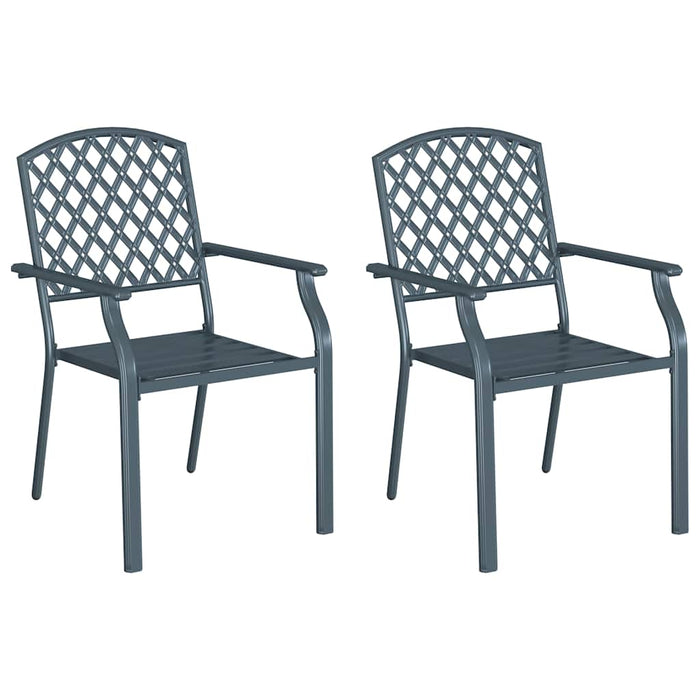 Scaun 2 pcs Antracit 56 x 65 x 89cm Oțel - WALTI WALTI