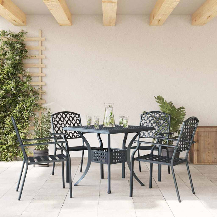 Scaun 4 pcs Antracit 56 x 65 x 89cm Oțel - WALTI WALTI
