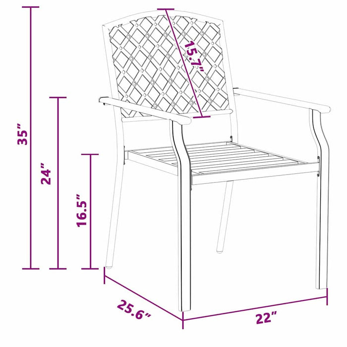 Scaun 4 pcs Antracit 56 x 65 x 89cm Oțel - WALTI WALTI