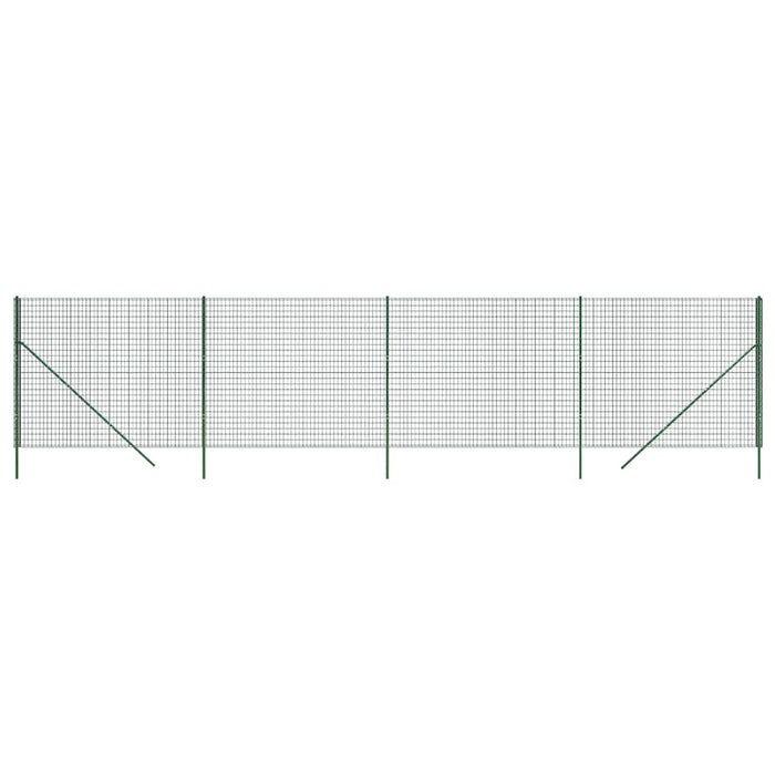 Gard plasă de sârmă, verde, 2x10 m, oțel galvanizat WALTI