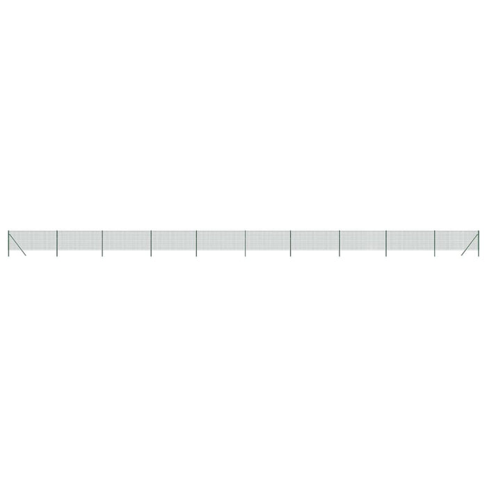 Gard plasă de sârmă, verde, 0,8x25 m, oțel galvanizat WALTI