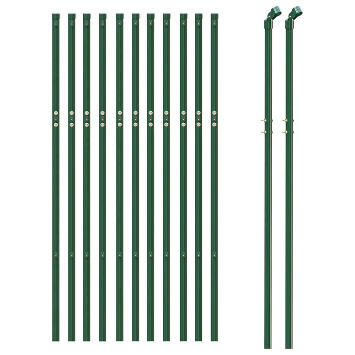 Gard plasă de sârmă, verde, 0,8x25 m, oțel galvanizat WALTI