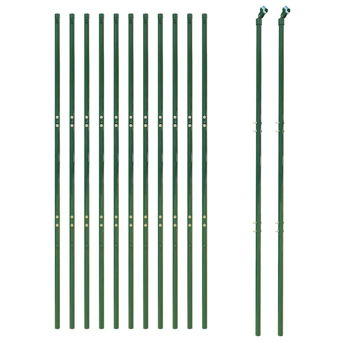 Gard plasă de sârmă, verde, 2,2x25 m, oțel galvanizat WALTI
