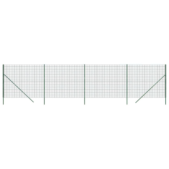 Gard plasă de sârmă, verde, 2x10 m, oțel galvanizat WALTI