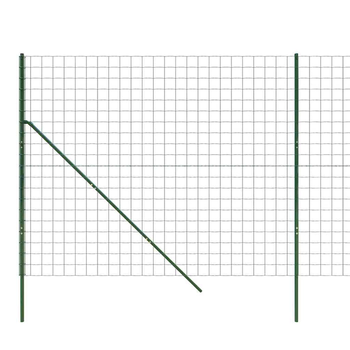 Gard plasă de sârmă, verde, 2x10 m, oțel galvanizat WALTI