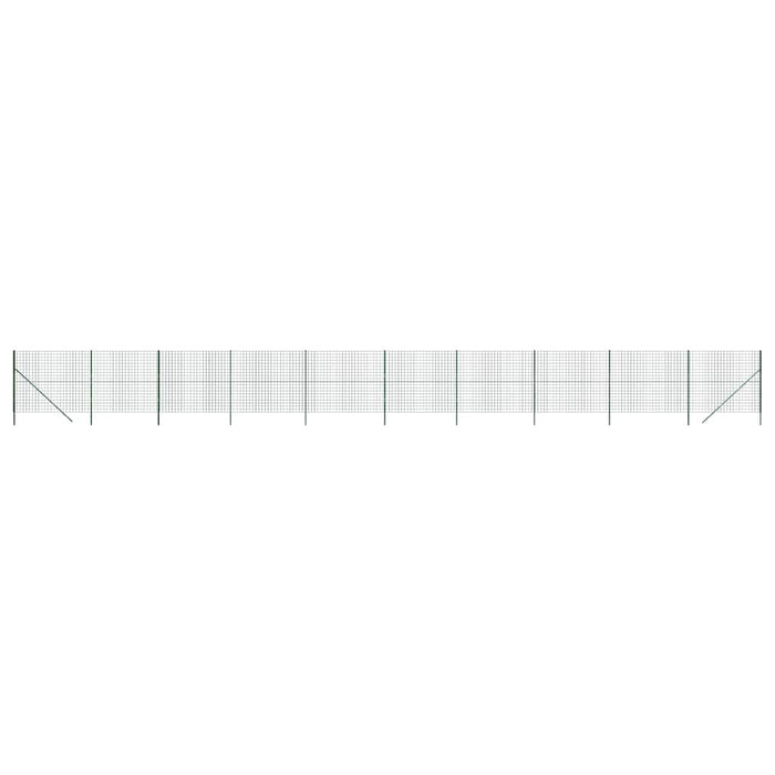 Gard plasă de sârmă, verde, 2x25 m, oțel galvanizat - WALTI WALTI