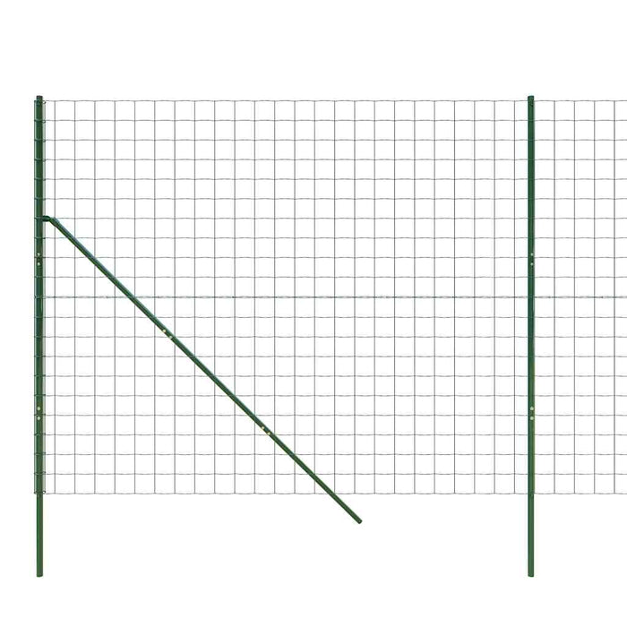 Gard plasă de sârmă, verde, 2x25 m, oțel galvanizat - WALTI WALTI