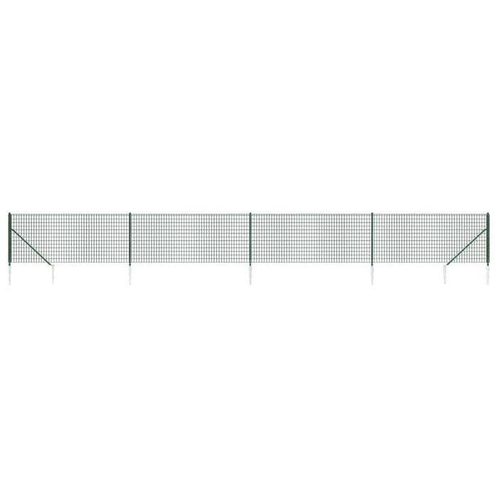 Gard plasă de sârmă cu țăruși de fixare, verde, 0,8x10 m WALTI