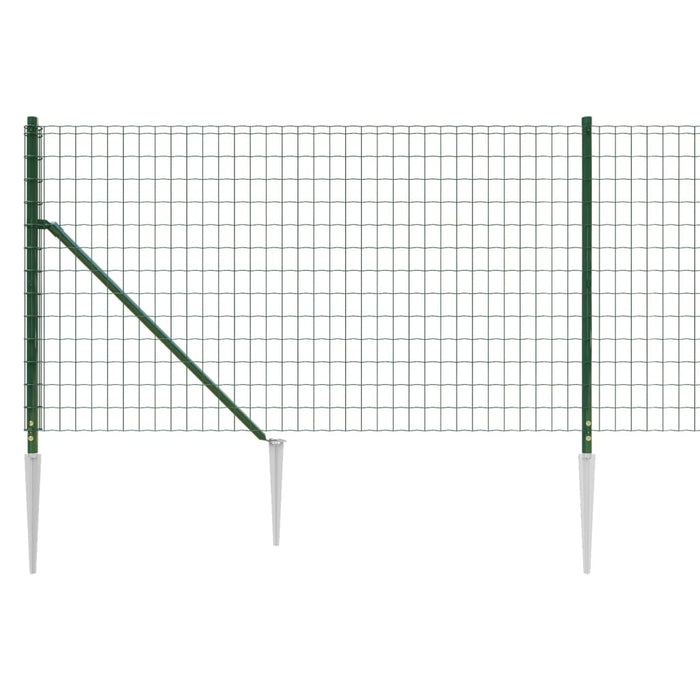 Gard plasă de sârmă cu țăruși de fixare, verde, 0,8x10 m WALTI