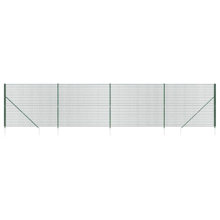 Gard plasă de sârmă cu țăruși de fixare, verde, 2x10 m - WALTI WALTI