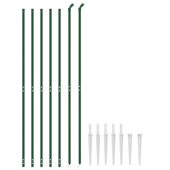 Gard plasă de sârmă cu țăruși de fixare, verde, 2x10 m - WALTI WALTI