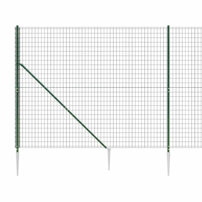 Gard plasă de sârmă cu țăruși de fixare, verde, 2x10 m - WALTI WALTI