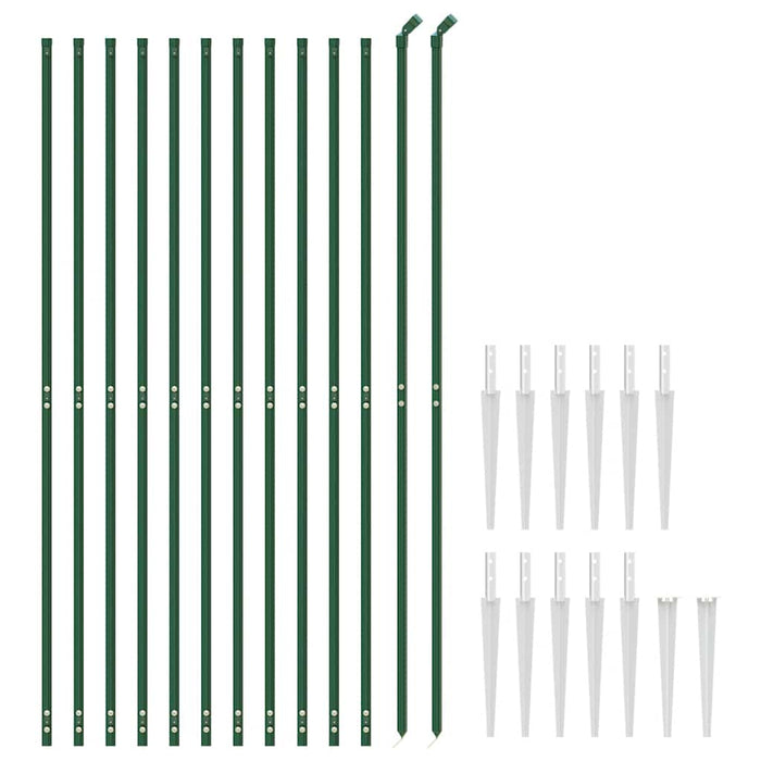 Gard plasă de sârmă cu țăruși de fixare, verde, 2x25 m - WALTI WALTI