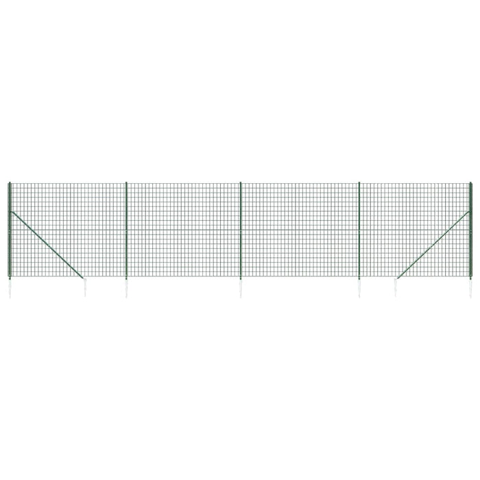 Gard plasă de sârmă cu țăruși de fixare, verde, 1,4x10 m WALTI