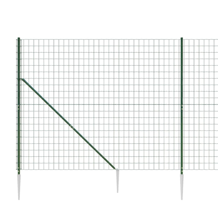Gard plasă de sârmă cu țăruși de fixare, verde, 1,4x10 m WALTI