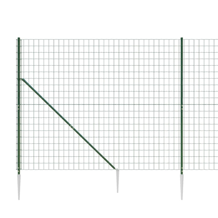 Gard plasă de sârmă cu țăruși de fixare, verde, 2,2x10 m - WALTI WALTI