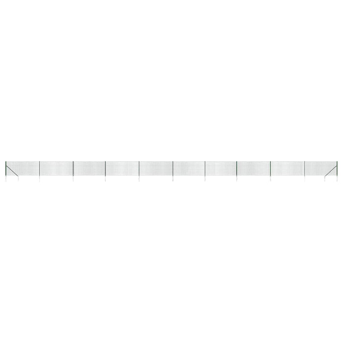 Gard plasă de sârmă cu țăruși de fixare, verde, 0,8x25 m WALTI
