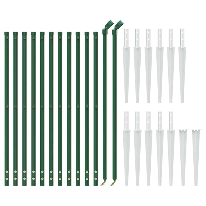 Gard plasă de sârmă cu țăruși de fixare, verde, 0,8x25 m WALTI