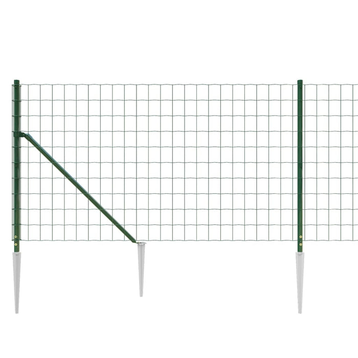 Gard plasă de sârmă cu țăruși de fixare, verde, 1x25 m - WALTI WALTI