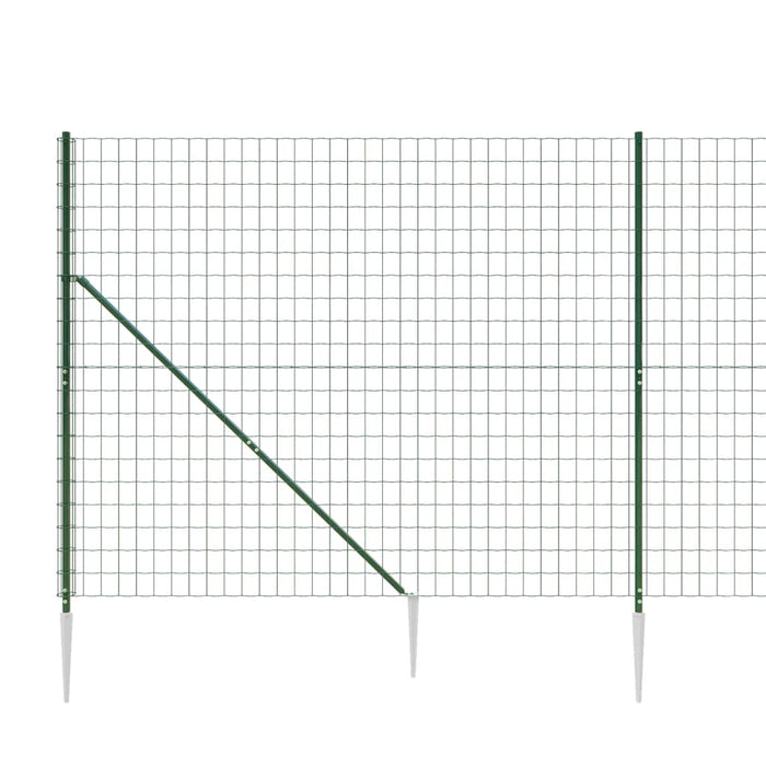 Gard plasă de sârmă cu țăruși de fixare, verde, 1,4x25 m - WALTI WALTI