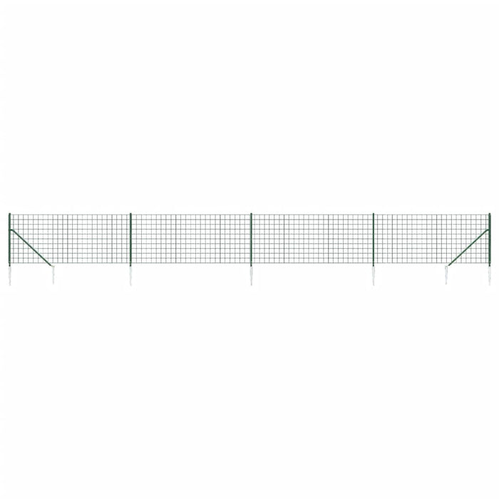 Gard plasă de sârmă cu țăruși de fixare, verde, 1,1x10 m WALTI