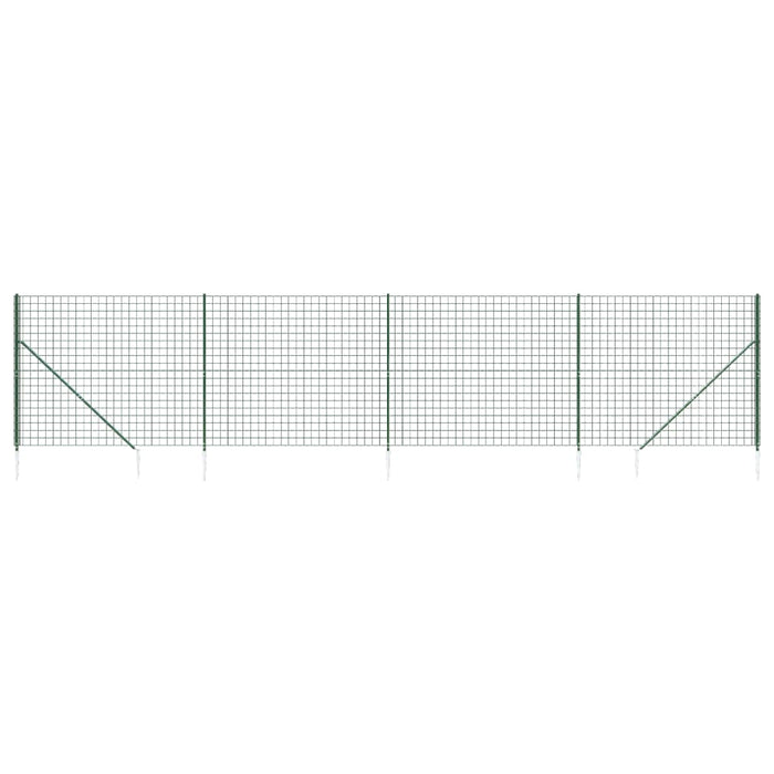 Gard plasă de sârmă cu țăruși de fixare, verde, 2,2x10 m - WALTI WALTI