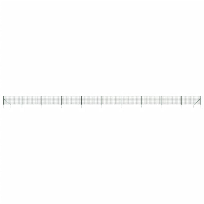 Gard plasă de sârmă cu țăruși de fixare, verde, 1x25 m - WALTI WALTI