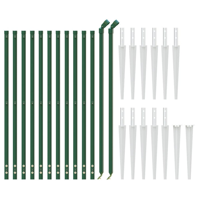 Gard plasă de sârmă cu țăruși de fixare, verde, 1,1x25 m WALTI