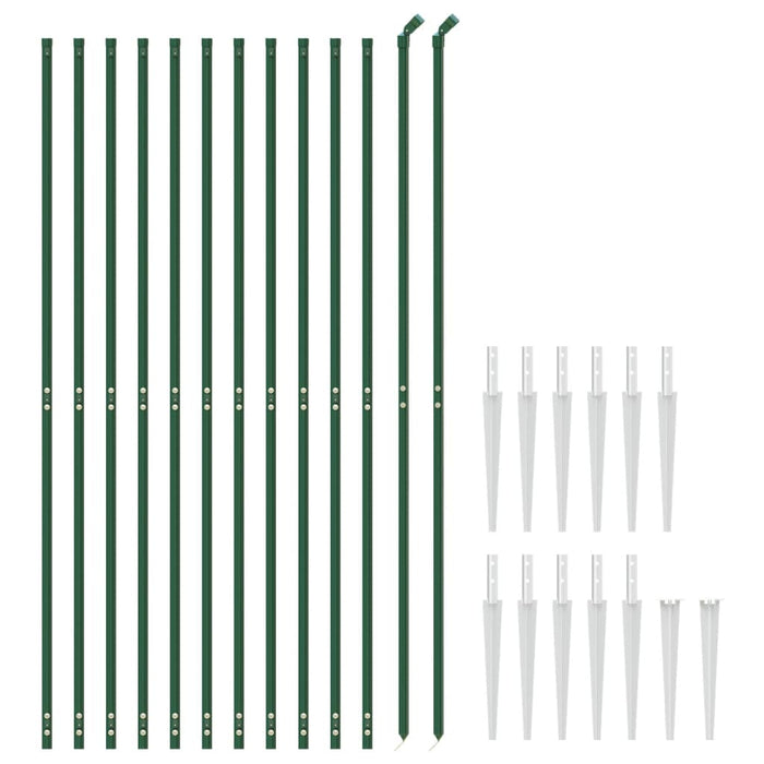 Gard plasă de sârmă cu țăruși de fixare, verde, 2,2x25 m - WALTI WALTI