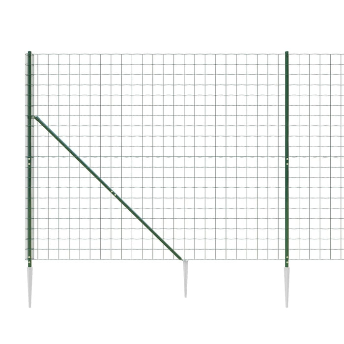 Gard plasă de sârmă cu țăruși de fixare, verde, 2,2x25 m - WALTI WALTI