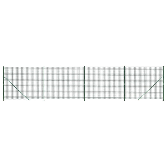 Gard plasă de sârmă cu bordură, verde, 1,8x10 m WALTI