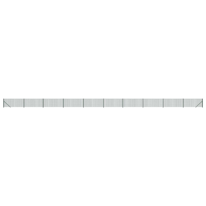 Gard plasă de sârmă cu bordură, verde, 1x25 m WALTI
