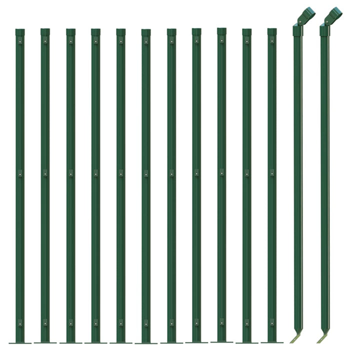 Gard plasă de sârmă cu bordură, verde, 1x25 m WALTI