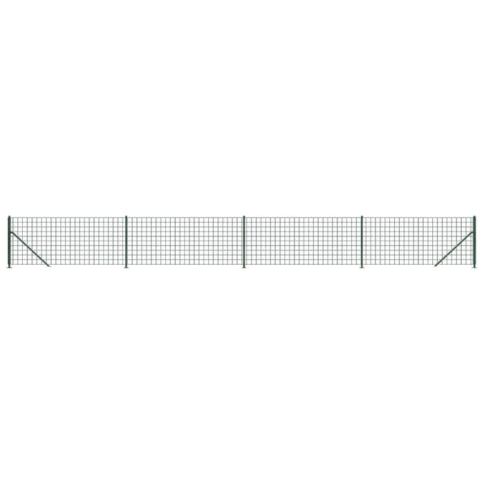 Gard plasă de sârmă cu bordură, verde, 0,8x10 m WALTI