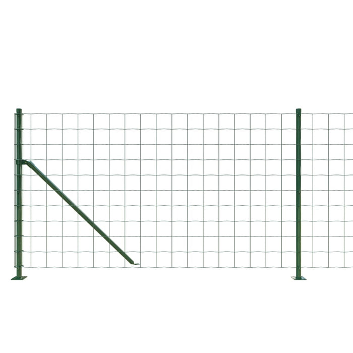 Gard plasă de sârmă cu bordură, verde, 0,8x10 m WALTI