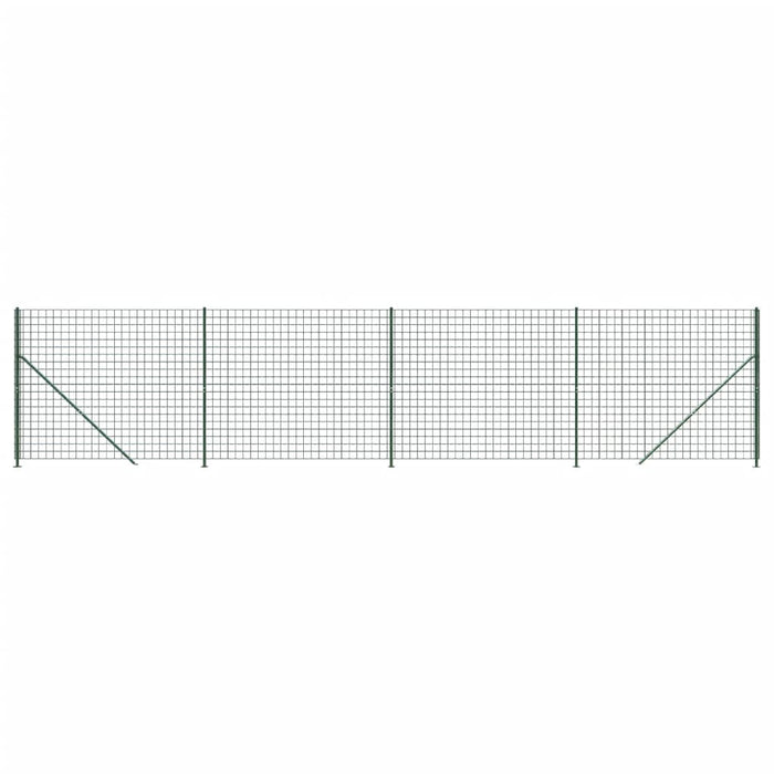 Gard plasă de sârmă cu bordură, verde, 1,4x10 m WALTI