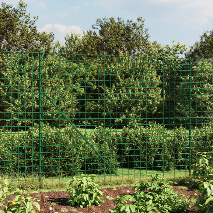 Gard plasă de sârmă cu bordură, verde, 1,4x10 m WALTI