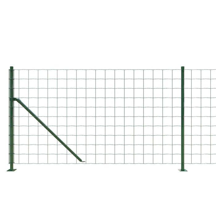 Gard plasă de sârmă cu bordură, verde, 1,1x25 m WALTI