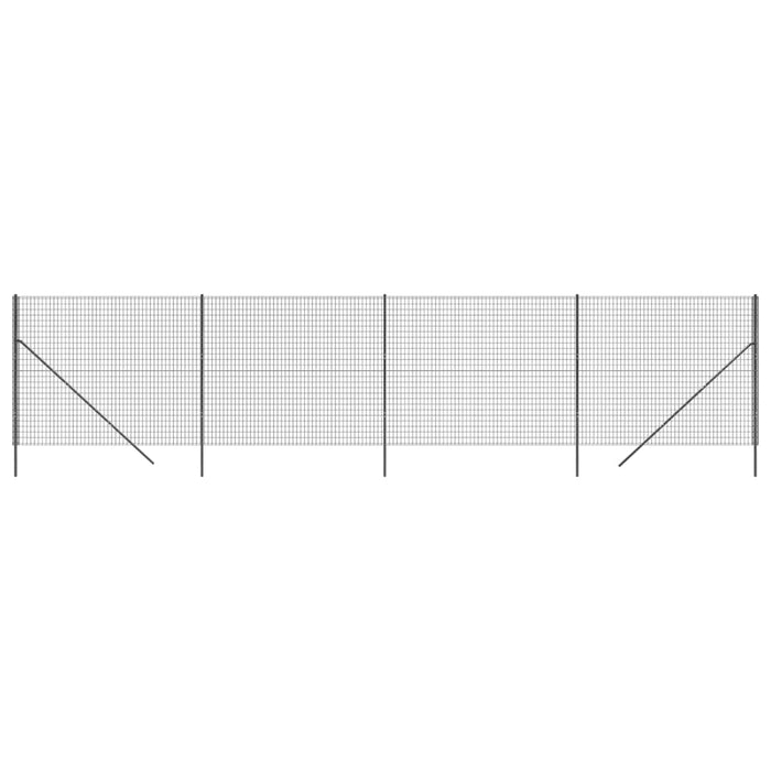 Gard plasă de sârmă, antracit, 2,2x10 m, oțel galvanizat - WALTI WALTI