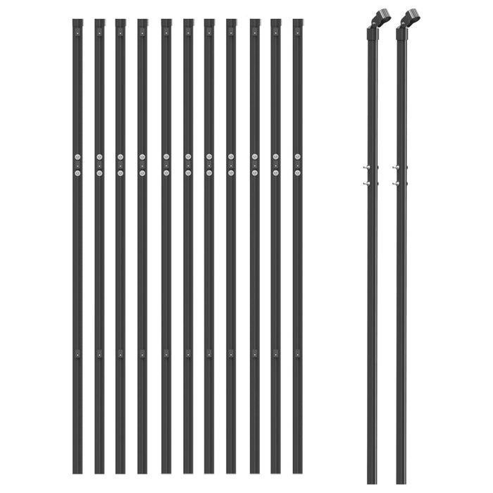 Gard plasă de sârmă, antracit, 0,8x25 m, oțel galvanizat - WALTI WALTI