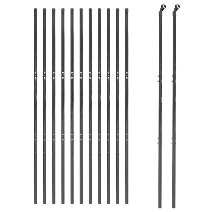Gard plasă de sârmă, antracit, 2x25 m, oțel galvanizat - WALTI WALTI