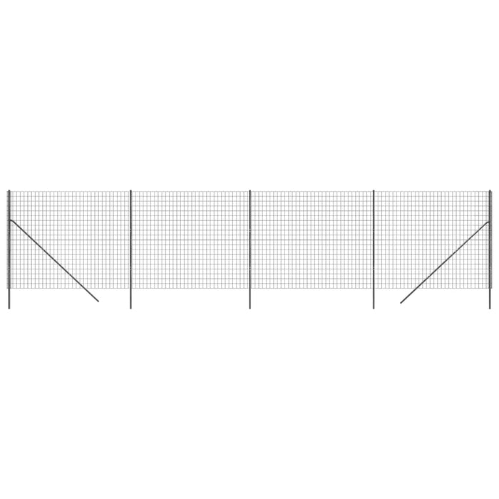 Gard plasă de sârmă, antracit, 1,6x10 m, oțel galvanizat - WALTI WALTI