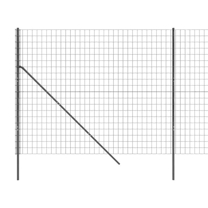 Gard plasă de sârmă, antracit, 2x10 m, oțel galvanizat - WALTI WALTI
