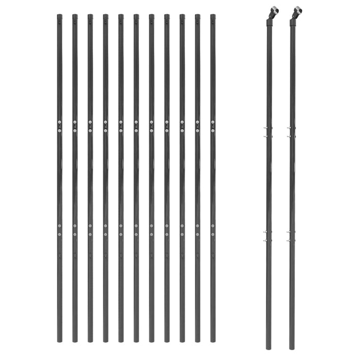 Gard plasă de sârmă, antracit, 1,6x25 m, oțel galvanizat - WALTI WALTI
