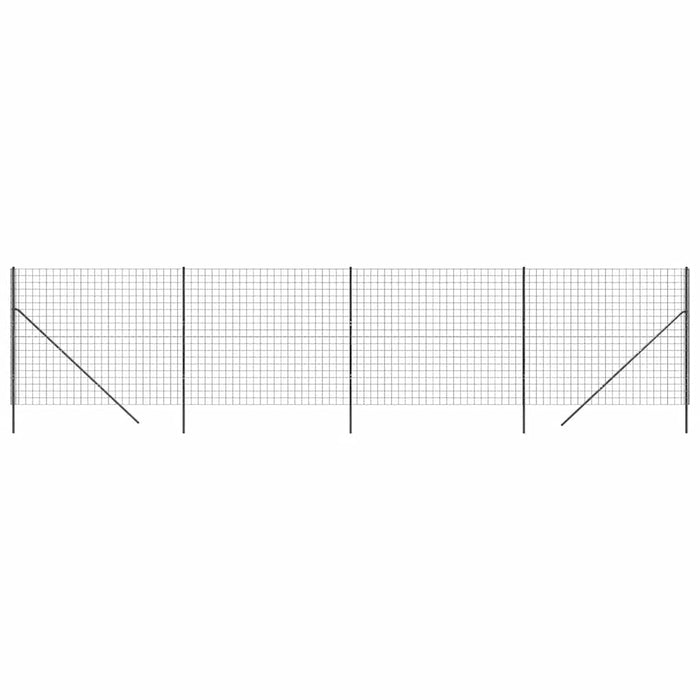 Gard plasă de sârmă, antracit, 2,2x10 m, oțel galvanizat - WALTI WALTI