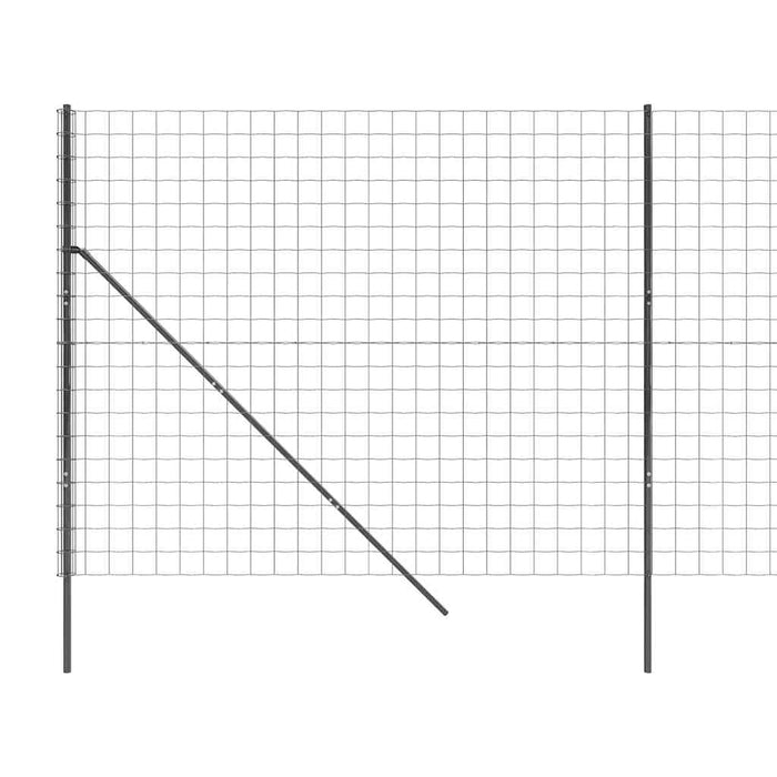 Gard plasă de sârmă, antracit, 2,2x10 m, oțel galvanizat - WALTI WALTI